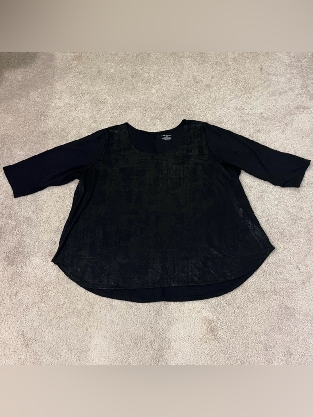 Lane Bryant Shimmer Front 3/4 Sleeve Top